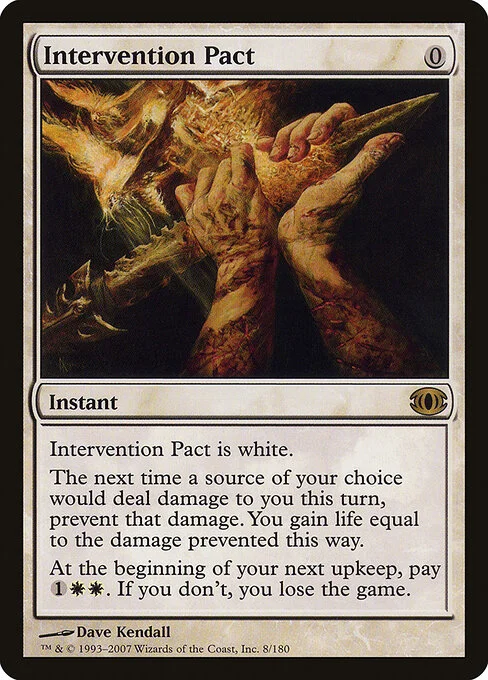 Intervention Pact, carta Magic di tipo Instant illustrata da Dave Kendall