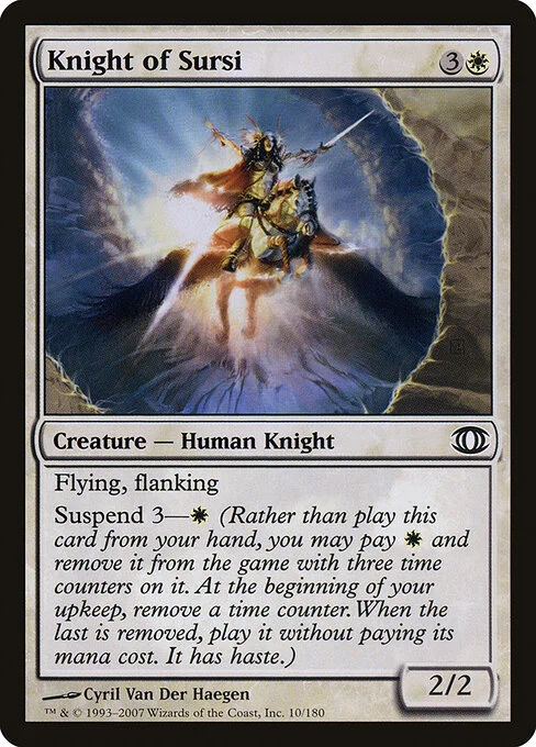 Knight of Sursi, carta Magic di tipo Creature — Human Knight illustrata da Cyril Van Der Haegen