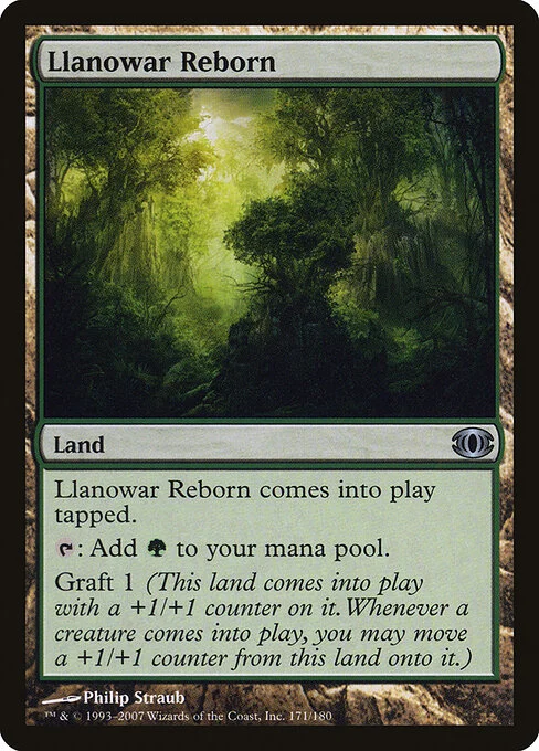 Llanowar Reborn, carta Magic di tipo Land illustrata da Philip Straub