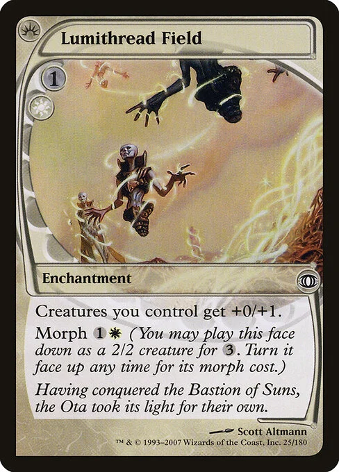 Lumithread Field, carta Magic di tipo Enchantment illustrata da Scott Altmann