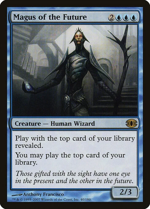Magus of the Future, carta Magic di tipo Creature — Human Wizard illustrata da Anthony Francisco