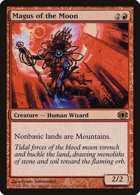 Magus of the Moon, carta Magic di tipo Creature — Human Wizard illustrata da Franz Vohwinkel