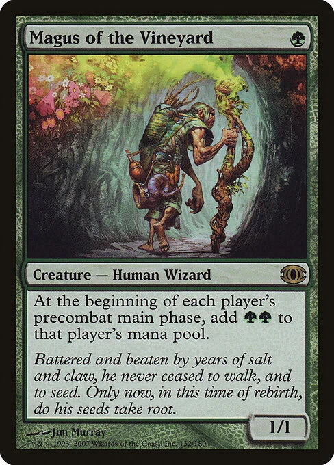 Magus of the Vineyard, carta Magic di tipo Creature — Human Wizard illustrata da Jim Murray