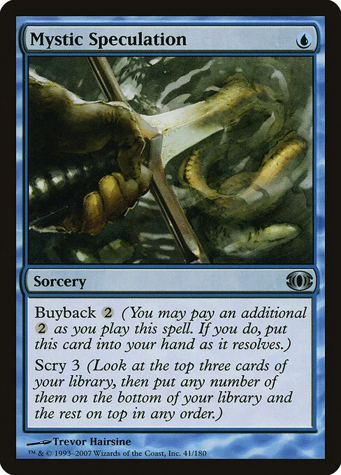 Mystic Speculation, carta Magic di tipo Sorcery illustrata da Trevor Hairsine
