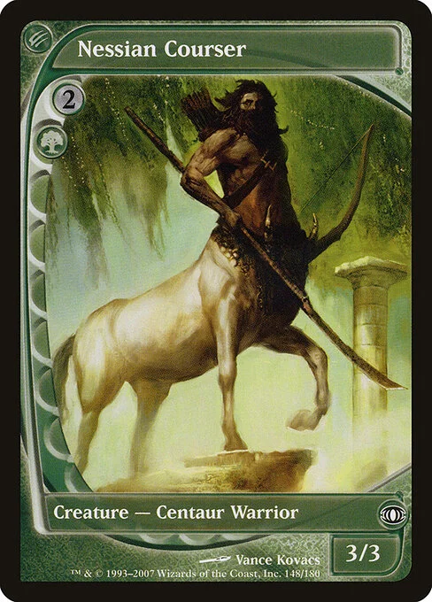 Nessian Courser, carta Magic di tipo Creature — Centaur Warrior illustrata da Vance Kovacs