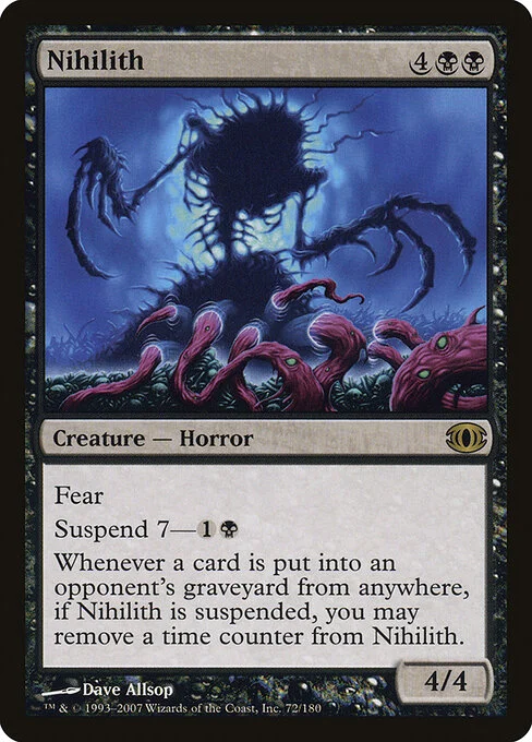 Nihilith, carta Magic di tipo Creature — Horror illustrata da Dave Allsop