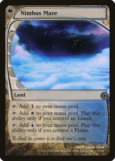 Nimbus Maze, carta Magic di tipo Land illustrata da Jason Chan