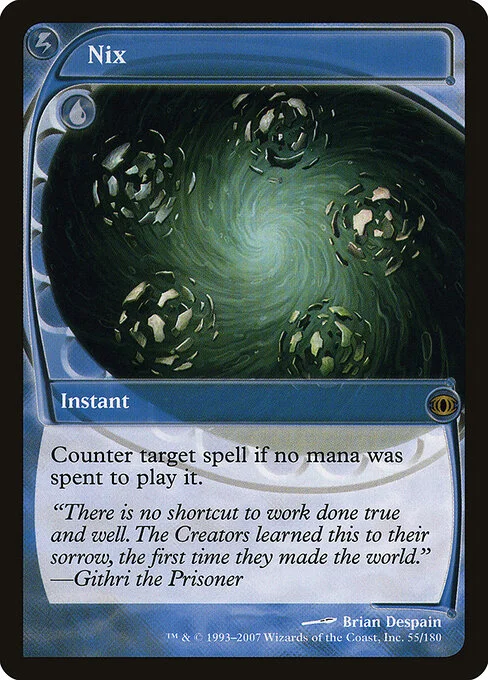 Nix, carta Magic di tipo Instant illustrata da Brian Despain