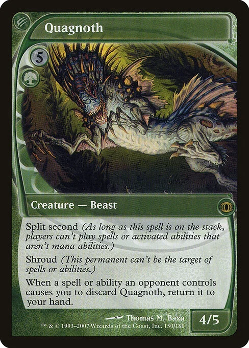 Quagnoth, carta Magic di tipo Creature — Beast illustrata da Thomas M. Baxa