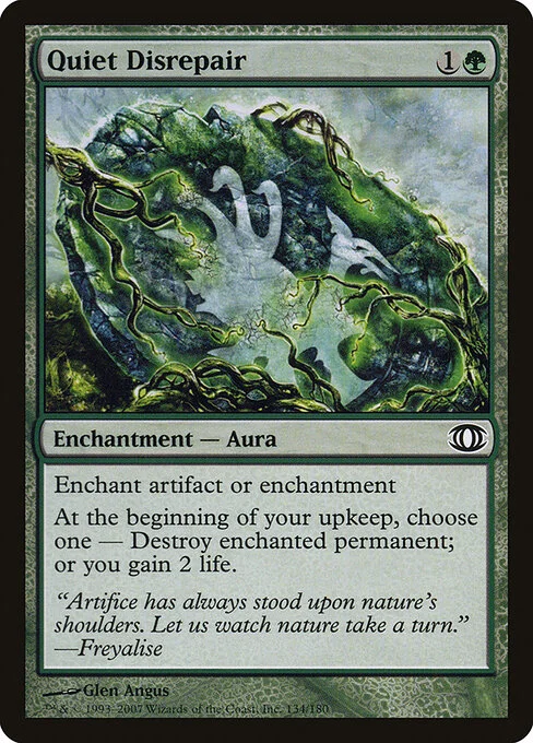Quiet Disrepair, carta Magic di tipo Enchantment — Aura illustrata da Glen Angus
