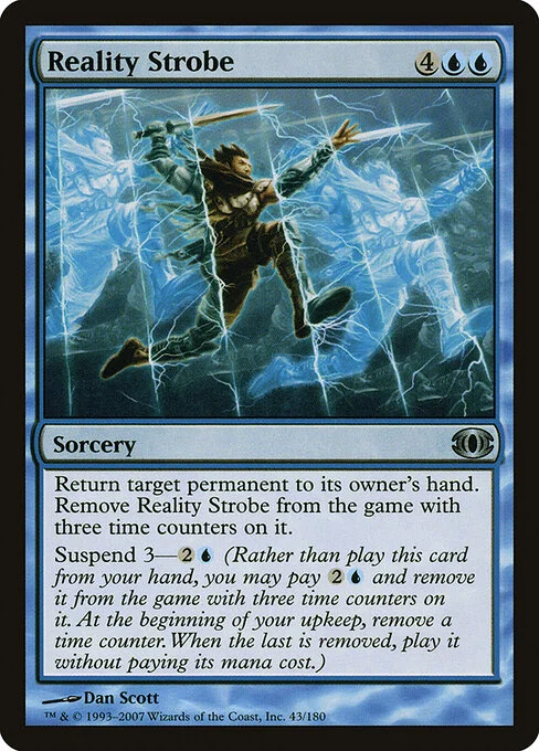 Reality Strobe, carta Magic di tipo Sorcery illustrata da Dan Murayama Scott