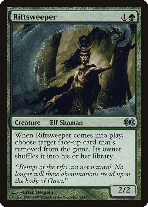 Riftsweeper, carta Magic di tipo Creature — Elf Shaman illustrata da Brian Despain