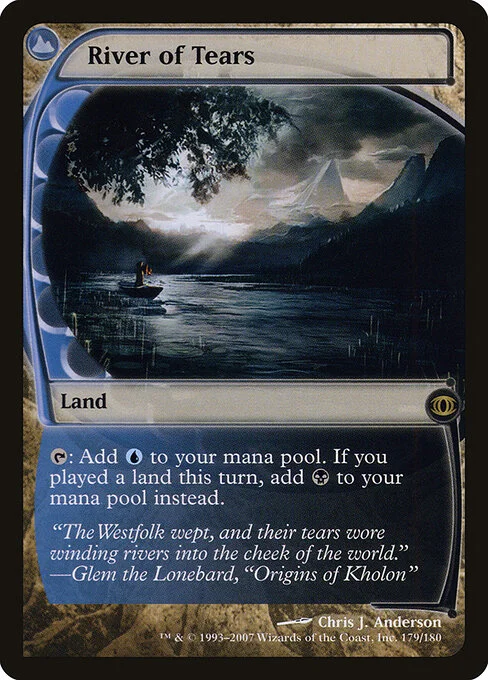 River of Tears, carta Magic di tipo Land illustrata da Chris J. Anderson