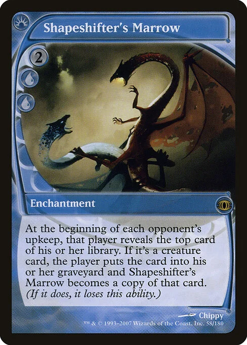 Shapeshifter's Marrow, carta Magic di tipo Enchantment illustrata da Chippy