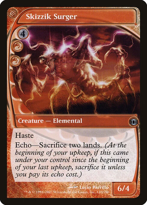 Skizzik Surger, carta Magic di tipo Creature — Elemental illustrata da Lucio Parrillo