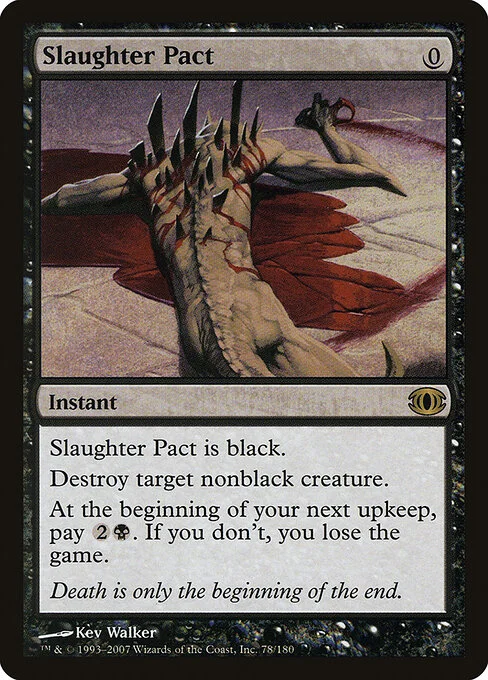 Slaughter Pact, carta Magic di tipo Instant illustrata da Kev Walker