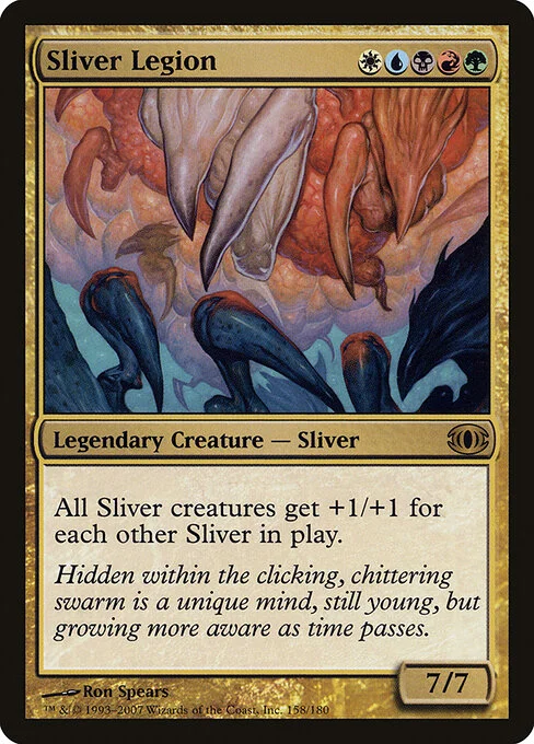 Sliver Legion, carta Magic di tipo Legendary Creature — Sliver illustrata da Ron Spears