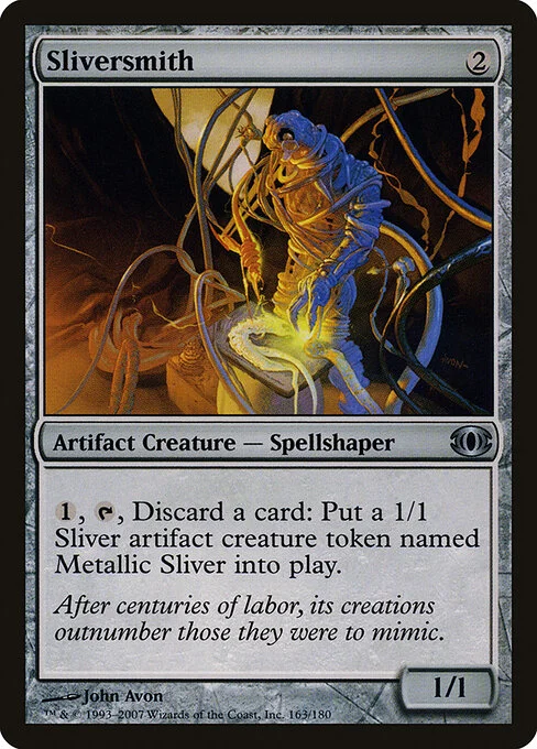 Sliversmith, carta Magic di tipo Artifact Creature — Spellshaper illustrata da John Avon