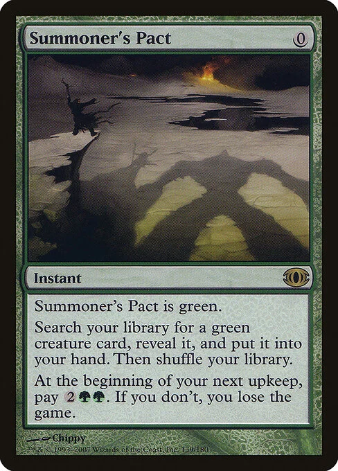 Summoner's Pact, carta Magic di tipo Instant illustrata da Chippy