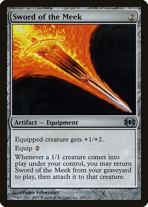 Sword of the Meek, carta Magic di tipo Artifact — Equipment illustrata da Franz Vohwinkel