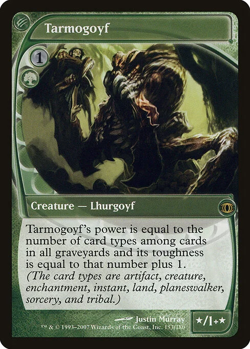 Tarmogoyf, carta Magic di tipo Creature — Lhurgoyf illustrata da Justin Murray