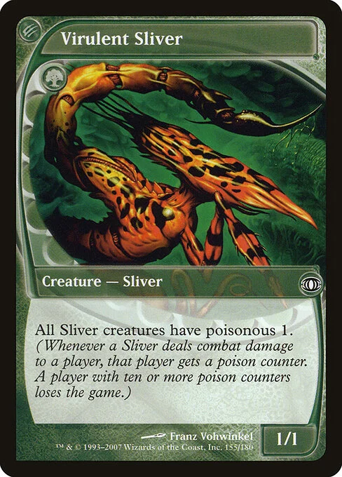 Virulent Sliver, carta Magic di tipo Creature — Sliver illustrata da Franz Vohwinkel