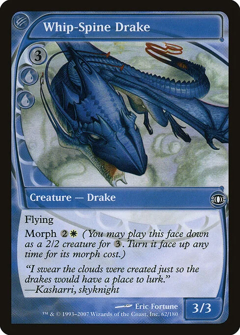 Whip-Spine Drake, carta Magic di tipo Creature — Drake illustrata da Eric Fortune