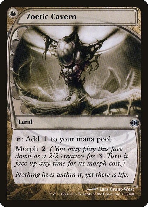 Zoetic Cavern, carta Magic di tipo Land illustrata da Lars Grant-West