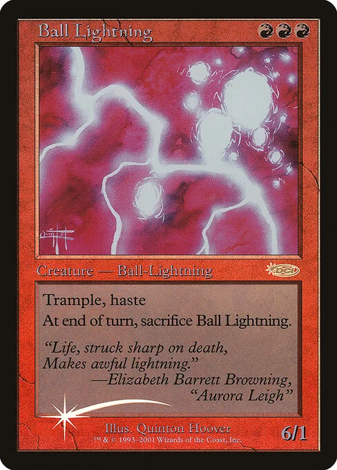 Ball Lightning, carta Magic di tipo Creature — Elemental illustrata da Quinton Hoover