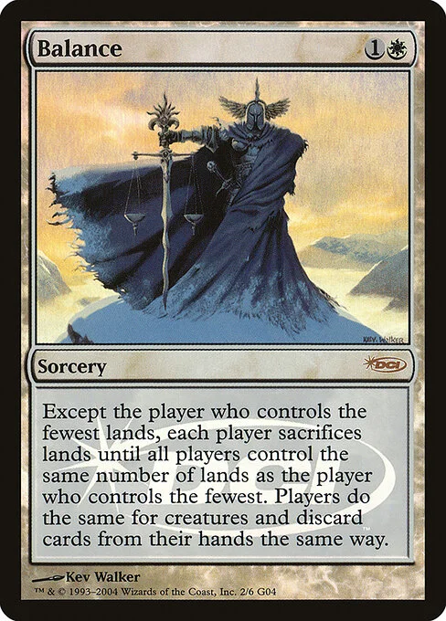 Balance, carta Magic di tipo Sorcery illustrata da Kev Walker