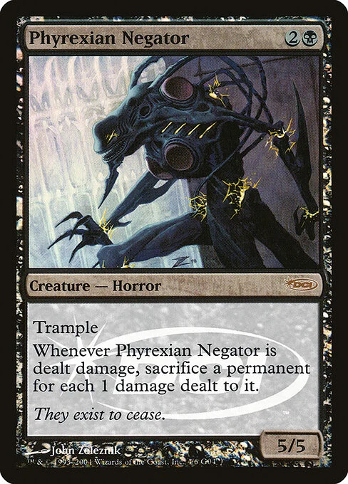 Phyrexian Negator, carta Magic di tipo Creature — Phyrexian Horror illustrata da John Zeleznik