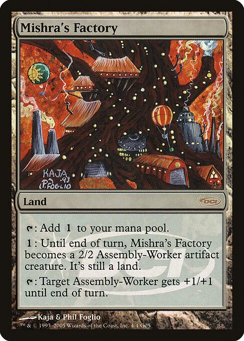 Mishra's Factory, carta Magic di tipo Land illustrata da Kaja Foglio & Phil Foglio