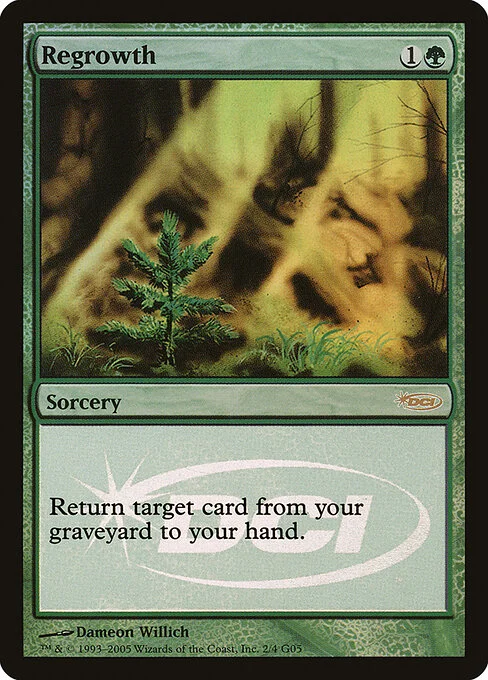 Regrowth, carta Magic di tipo Sorcery illustrata da Dameon Willich