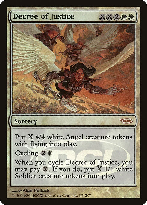 Decree of Justice, carta Magic di tipo Sorcery illustrata da Alan Pollack