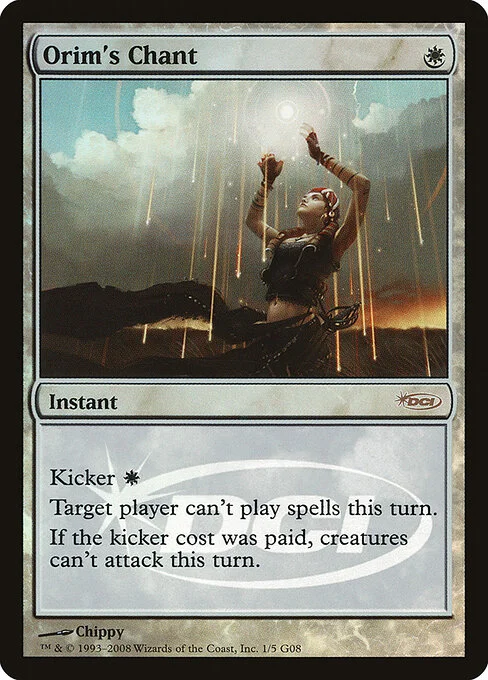 Orim's Chant, carta Magic di tipo Instant illustrata da Chippy