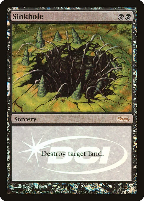 Sinkhole, carta Magic di tipo Sorcery illustrata da Dave Allsop