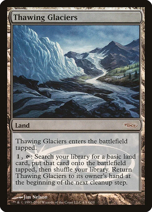 Thawing Glaciers, carta Magic di tipo Land illustrata da Jim Nelson