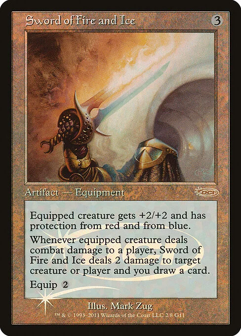 Sword of Fire and Ice, carta Magic di tipo Artifact — Equipment illustrata da Mark Zug