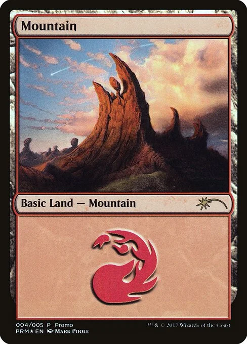 Mountain, carta Magic di tipo Basic Land — Mountain illustrata da Mark Poole