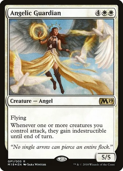 Angelic Guardian, carta Magic di tipo Creature — Angel illustrata da Sara Winters