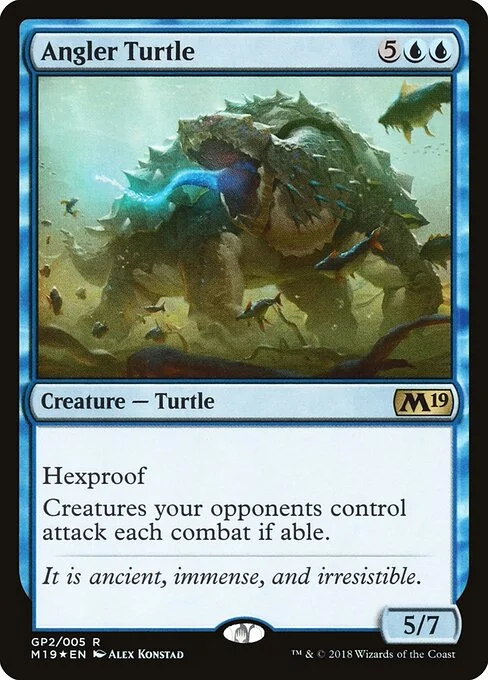 Angler Turtle, carta Magic di tipo Creature — Turtle illustrata da Alex Konstad