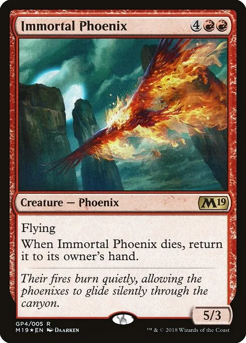 Immortal Phoenix, carta Magic di tipo Creature — Phoenix illustrata da Daarken