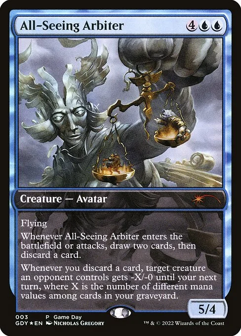 All-Seeing Arbiter, carta Magic di tipo Creature — Avatar illustrata da Nicholas Gregory
