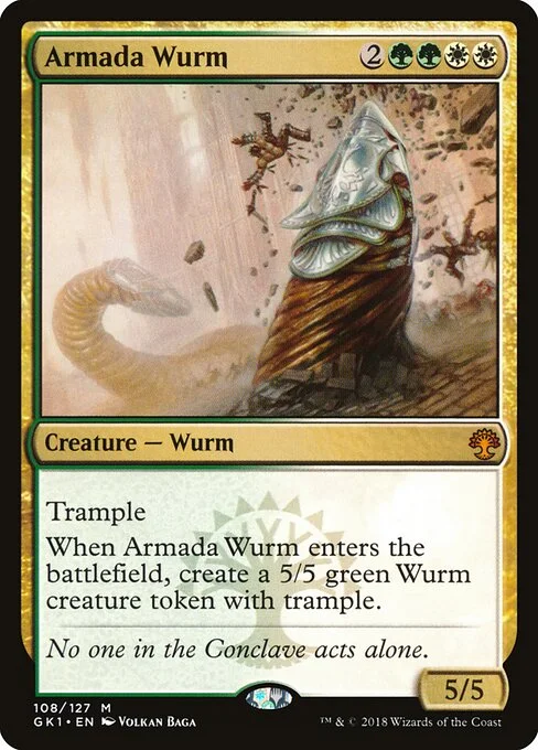 Armada Wurm, carta Magic di tipo Creature — Wurm illustrata da Volkan Baǵa