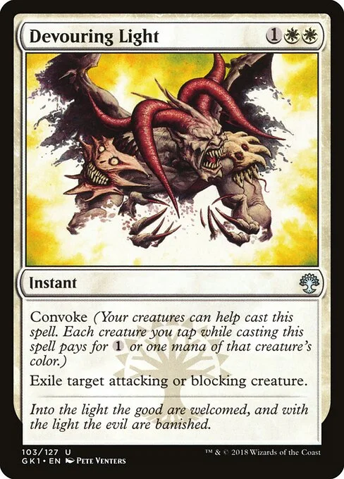 Devouring Light, carta Magic di tipo Instant illustrata da Pete Venters