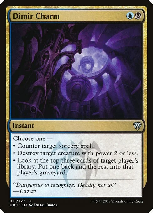 Dimir Charm, carta Magic di tipo Instant illustrata da Zoltan Boros
