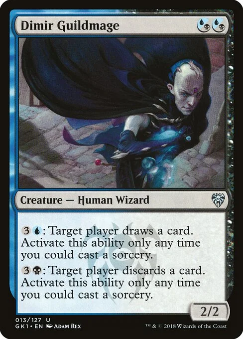 Dimir Guildmage, carta Magic di tipo Creature — Human Wizard illustrata da Adam Rex