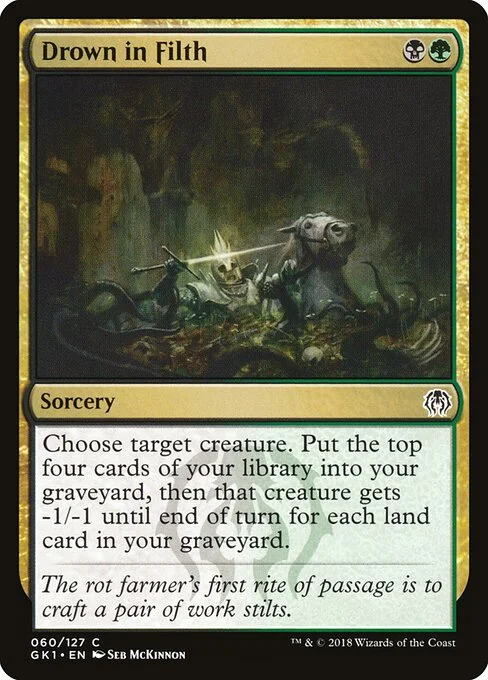 Drown in Filth, carta Magic di tipo Sorcery illustrata da Seb McKinnon