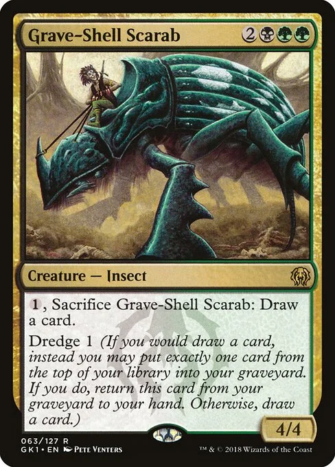 Grave-Shell Scarab, carta Magic di tipo Creature — Insect illustrata da Pete Venters