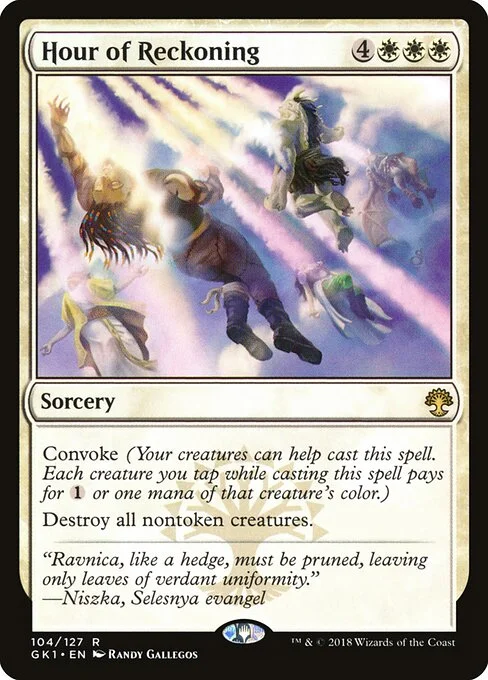 Hour of Reckoning, carta Magic di tipo Sorcery illustrata da Randy Gallegos